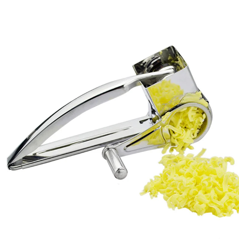 Stainless Steel Rotary Cheese Grater Set With 4/3/2/1 Drums Manual Cheese Cutter Slicer Shredder Kitchen Rotary Slicer Grater
