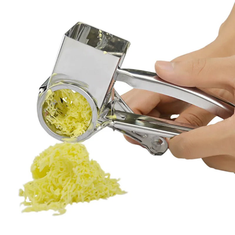 Stainless Steel Rotary Cheese Grater Set With 4/3/2/1 Drums Manual Cheese Cutter Slicer Shredder Kitchen Rotary Slicer Grater