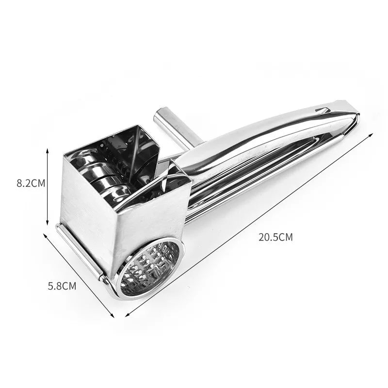 Stainless Steel Rotary Cheese Grater Set With 4/3/2/1 Drums Manual Cheese Cutter Slicer Shredder Kitchen Rotary Slicer Grater