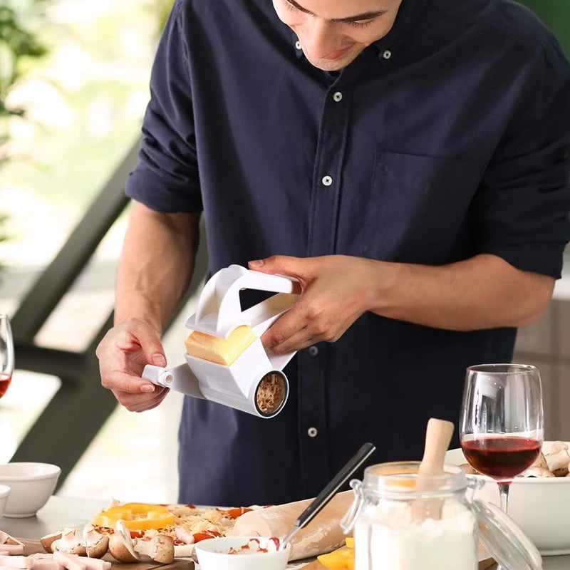 3 In 1 Cheese Grater Handheld Rotary Cheese Grater Butter Chocolate Grater With Handle Cheese Cutter Kitchen Accessories