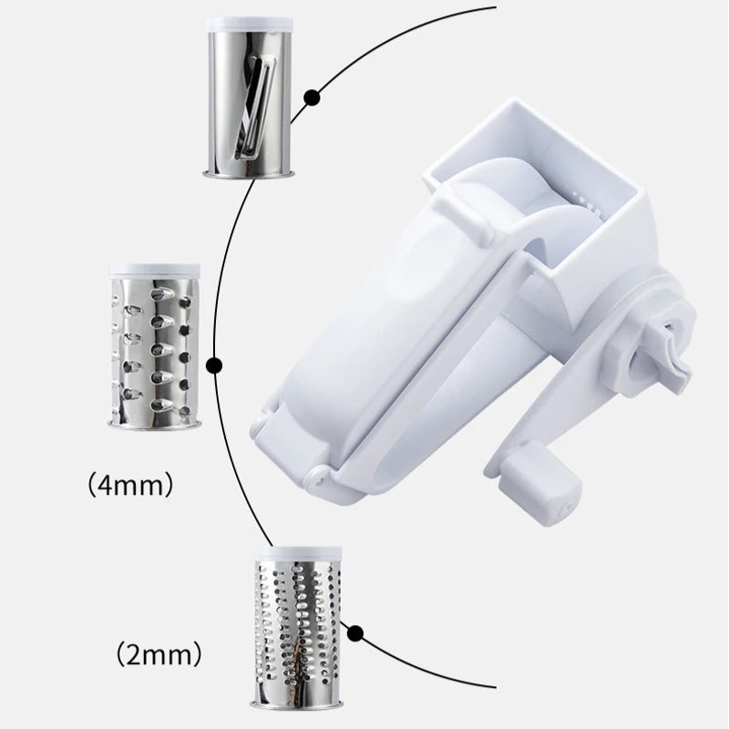 3 In 1 Cheese Grater Handheld Rotary Cheese Grater Butter Chocolate Grater With Handle Cheese Cutter Kitchen Accessories