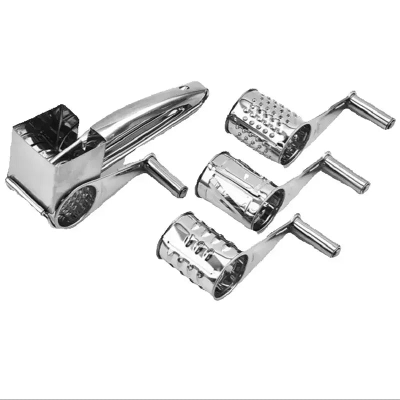 Kitchen Creative Hand-Crank Rotate Cheese Grater Stainless Steel Multi-functional Cheese Shredder