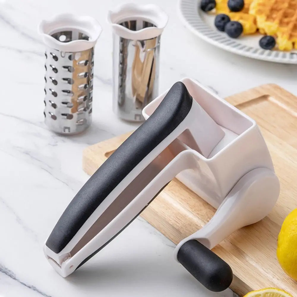 3-in-1 Hand-Cranked Cheese Grater Rotary Hand Crank Parmesan Cheese Shredder Detachable Handheld Chocolate Grater Restaurant