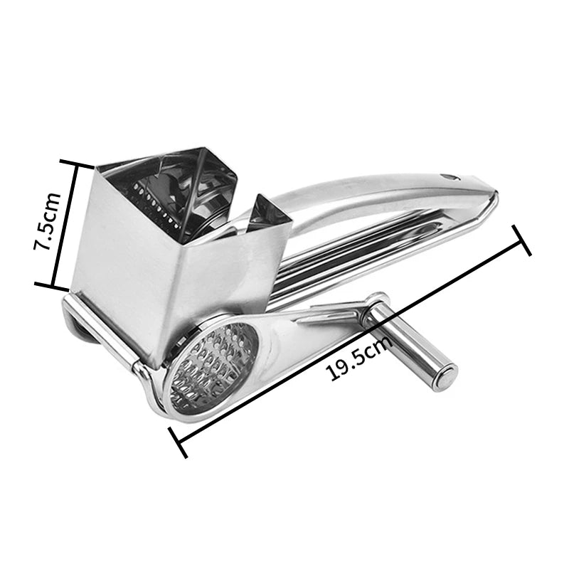 Stainless Steel Rotary Cheese Grater Set With 4/3/2/1 Drums Manual Cheese Cutter Slicer Shredder Kitchen Rotary Slicer Grater