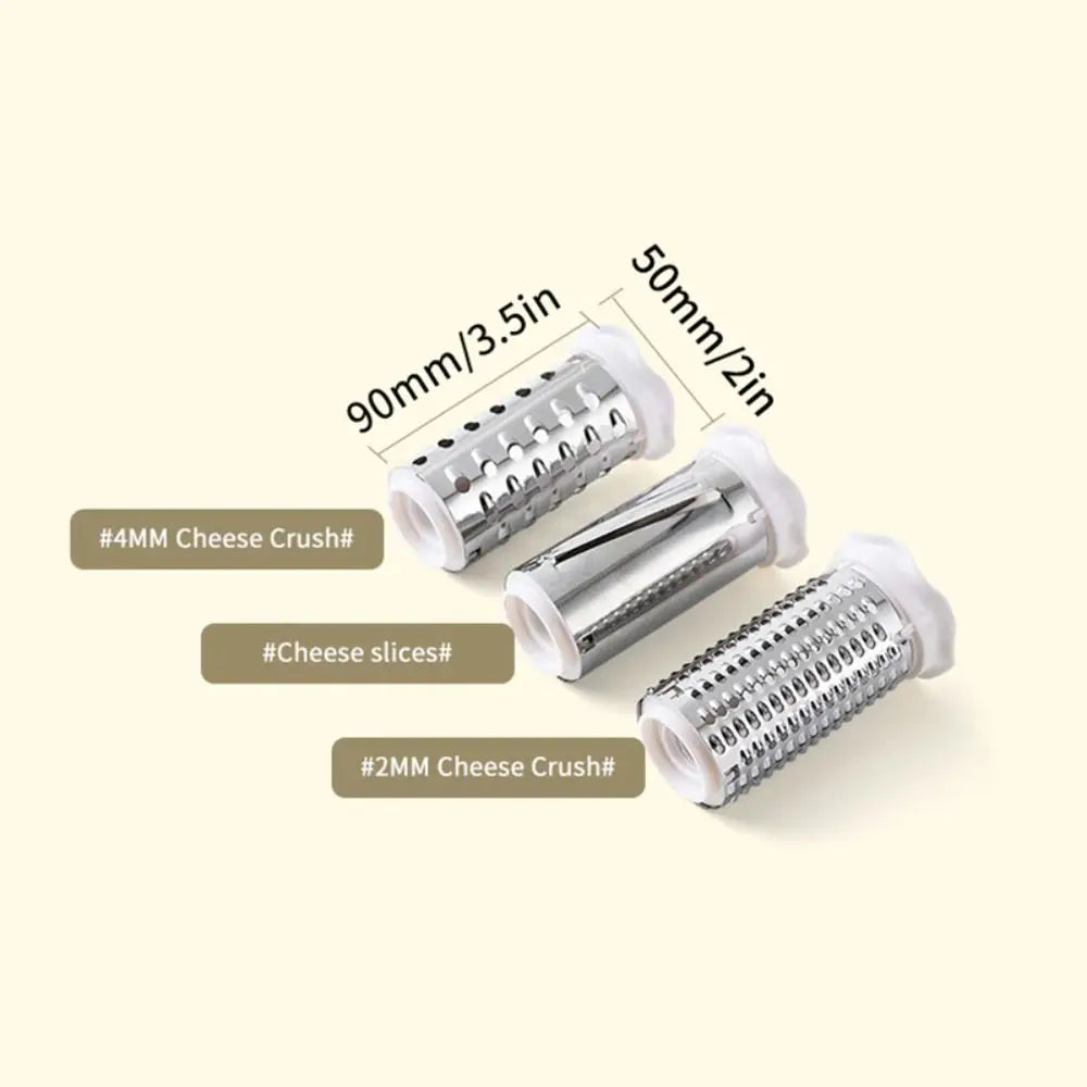 3-in-1 Hand-Cranked Cheese Grater Rotary Multi-functional Parmesan Cheese Shredder Hand Crank Detachable Chocolate Grater Butter