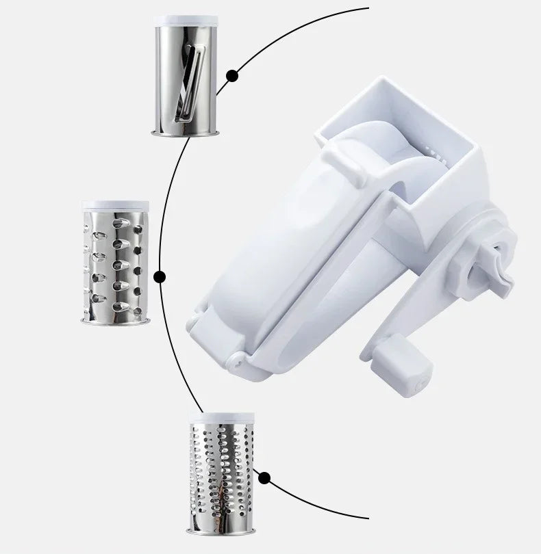 3 in 1 Hand-Cranked Rotating Cheese Graters Multi-functional Cheese Grater Creative Foldable Cheese Shredder for Kitchen Supply