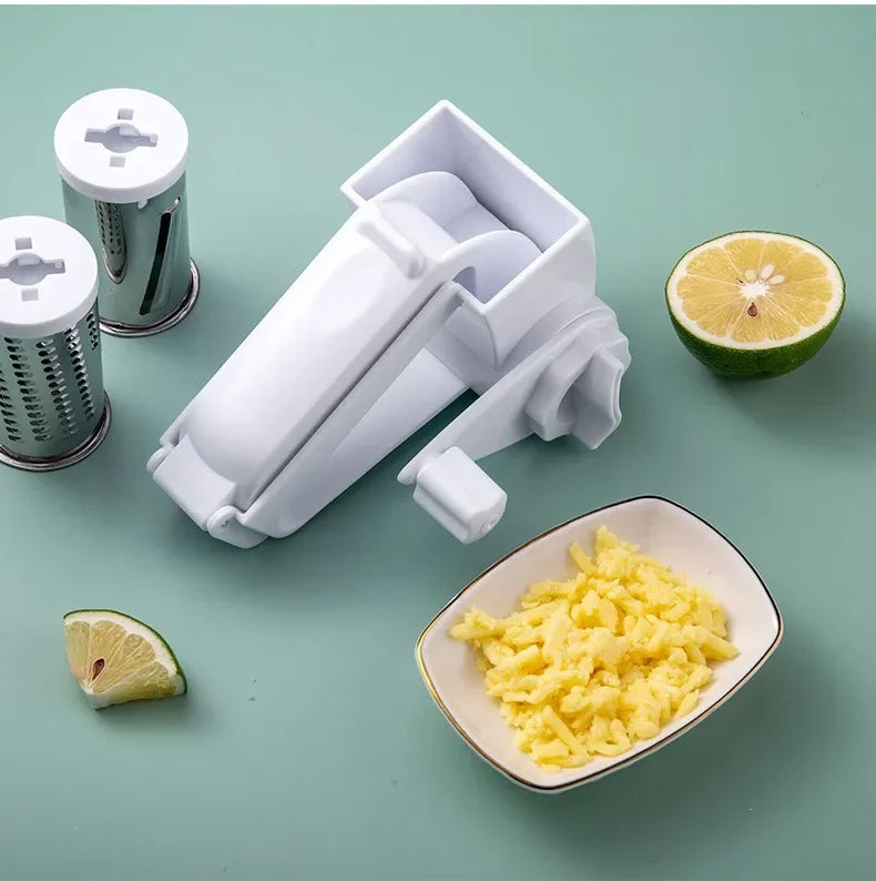 3 in 1 Hand-Cranked Rotating Cheese Graters Multi-functional Cheese Grater Creative Foldable Cheese Shredder for Kitchen Supply