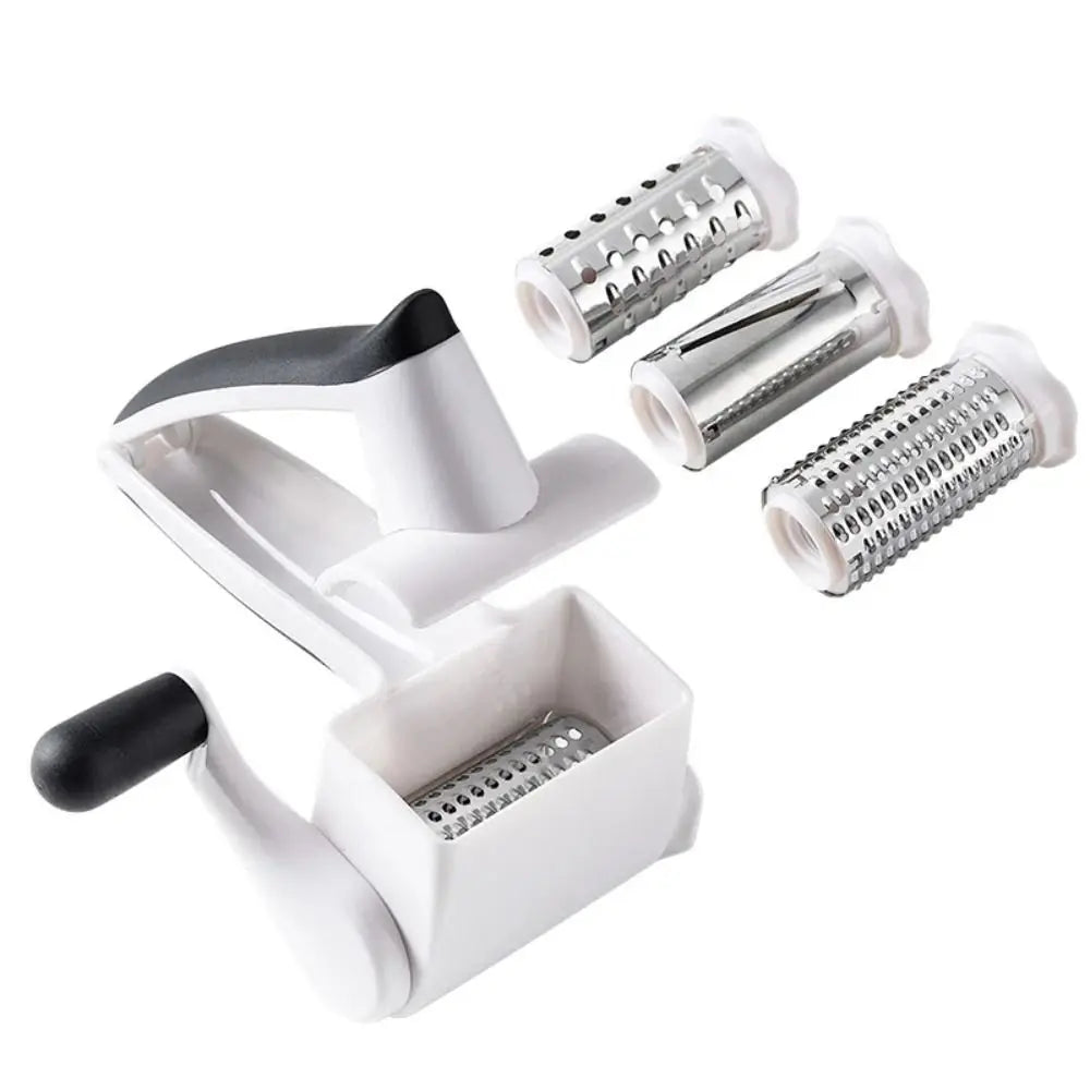 3-in-1 Hand-Cranked Cheese Grater Rotary Hand Crank Parmesan Cheese Shredder Detachable Handheld Chocolate Grater Butter