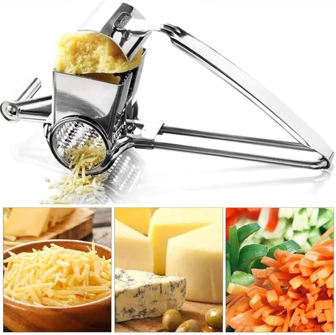 Rotary Cheese Grater Stainless Steel Handheld Cheese Slicer Butter Shredder Multi-functional Vegetables Cutter Kitchen Gadgets